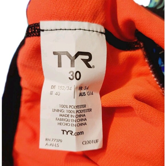 TYR Female Size 30 Azoic Diamondfit Durafast 1pc Swimsuit WDDAZ7A Lined Blue $60 - Picture 11 of 16